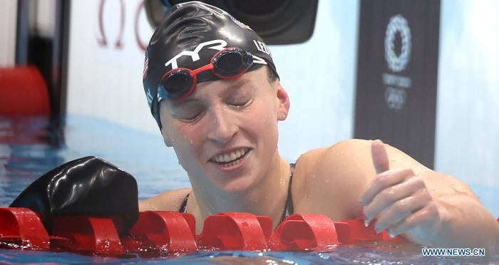 Ledecky wins her second gold at Tokyo 2020 in women's 800m freestyle