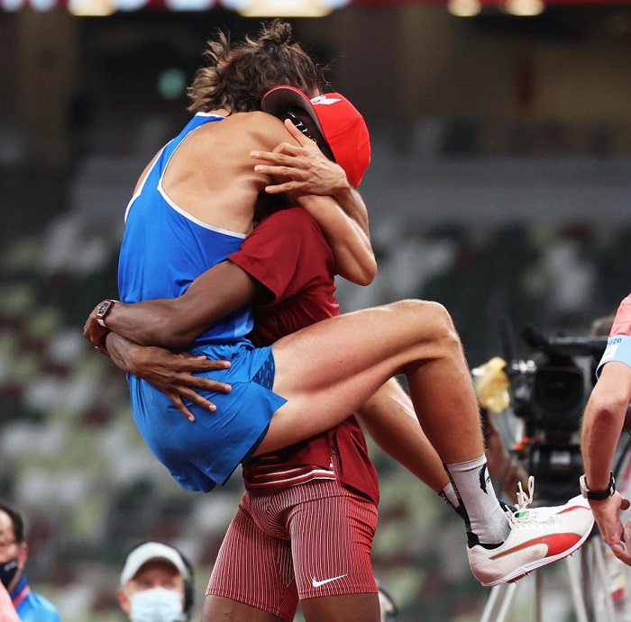 Qatar's Barshim, Italy's Tamberi share high jump gold