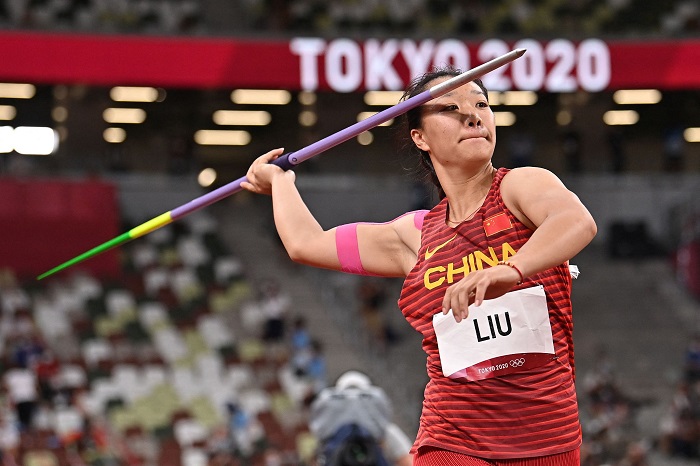 China wins historic gold in women's javelin