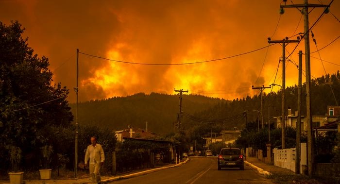 Greece battles inferno on island of Evia