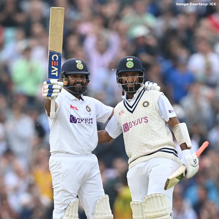 Rohit-Pujara's 153-run stand give visitors edge, lead extended to 171