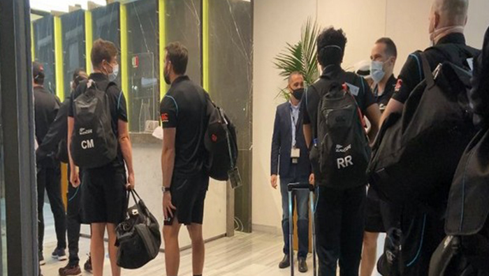 BlackCaps arrive in Dubai after leaving Islamabad on charter flight