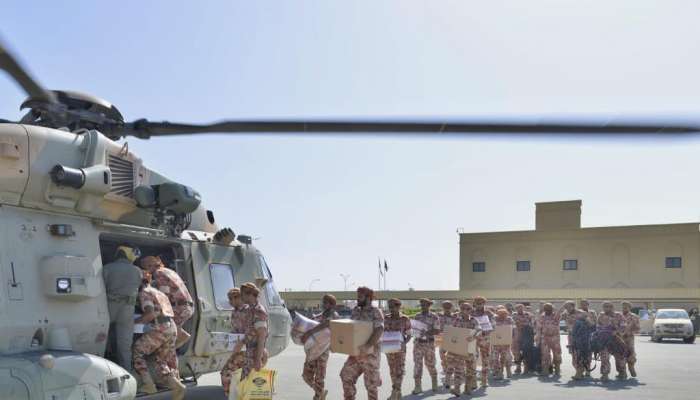 Royal Air Force of Oman is distributing supplies in these governorates