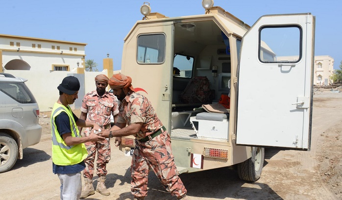 Military provides food, medicare to people affected by cyclone Shaheen in Oman