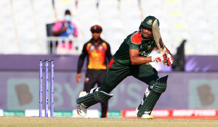 Shakib's all-round performance helps Bangladesh thrash PNG to qualify for Super 12s