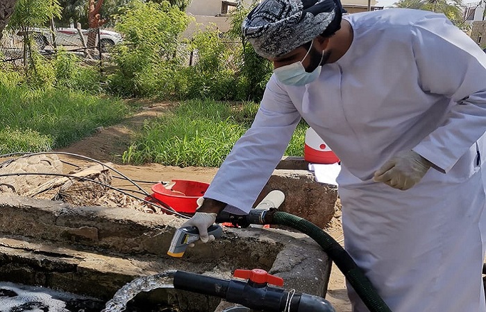 Well water samples tested in Oman after cyclone Shaheen