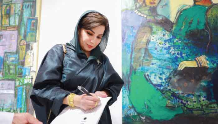 Omani artist Alia Al Farsi’s solo exhibition underway in Saudi Arabia