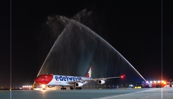 Muscat International Airport welcomes 1st Swiss Edelweiss flight