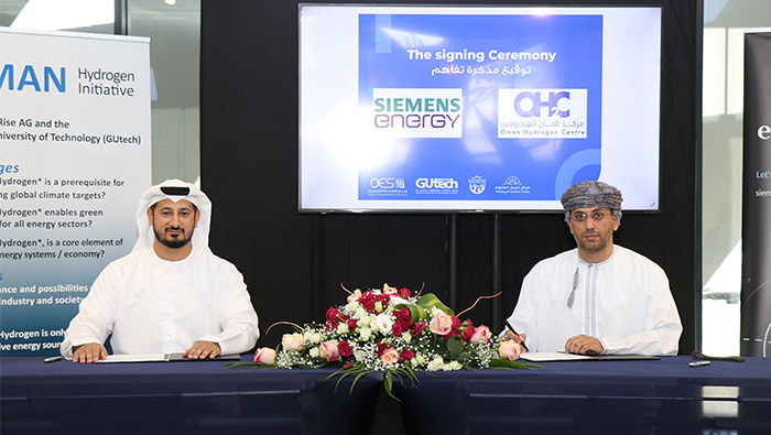 Oman Hydrogen Centre signs agreement with Siemens Energy Oman