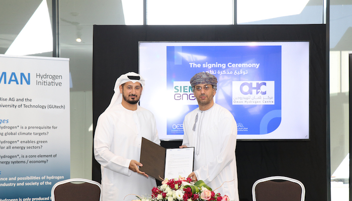 Oman Hydrogen Center signs agreement with Siemens Energy Oman
