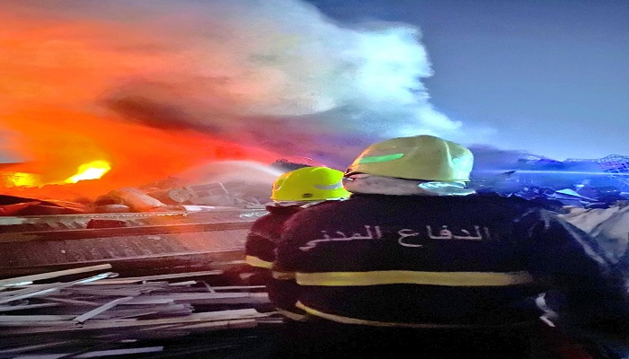 CDAA douses fire at a store in Oman