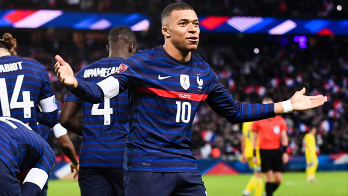 Mbappe Scores four as France qualify for Qatar