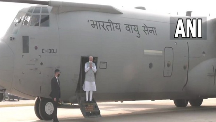 Indian PM Modi witnesses airshow on Purvanchal Expressway airstrip, says country's security as vital as its prosperity