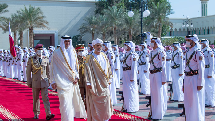 His Majesty the Sultan arrives in Doha