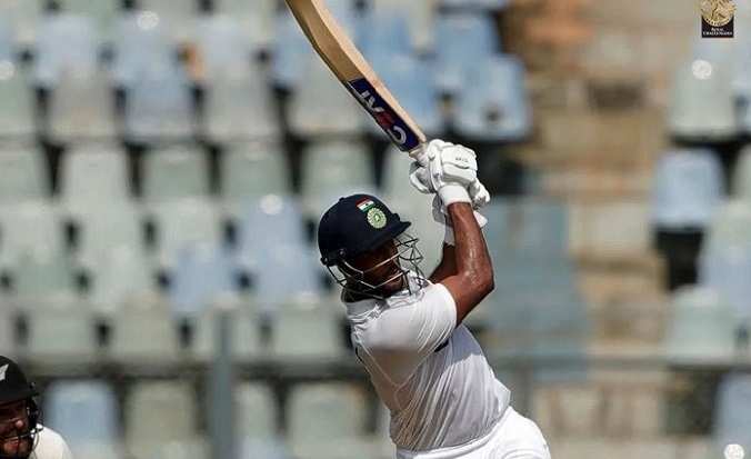 Agarwal's ton takes hosts to driver's seat after Ajaz's 4-fer