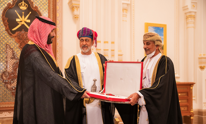 His Majesty confers Oman Civil Order on HRH Prince Mohammed bin Salman