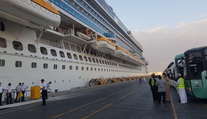 Cruise ship Costa Ferns arrives at Salalah port