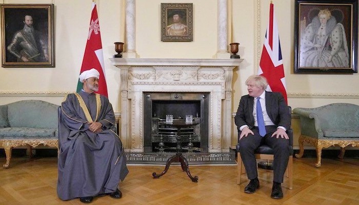 His Majesty meets UK Prime Minister Boris Johnson