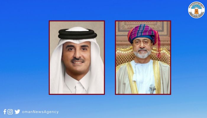 جلالة السلطان المعظم يهنئ أمير قطر بمناسبة اليوم الوطني لبلاده
