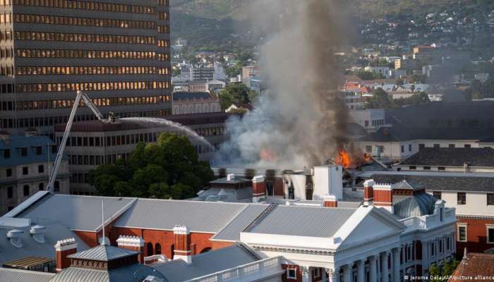 Fire breaks out in South Africa Parliament building