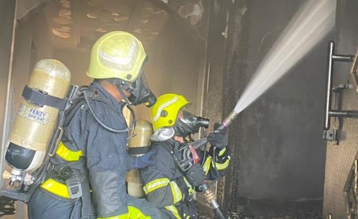 CDAA puts out fire at a shop in Oman
