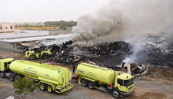 CDAA puts out fire at warehouse in Muscat