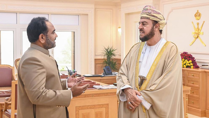 Sayyid Asa'ad bids farewell to Pakistan ambassador