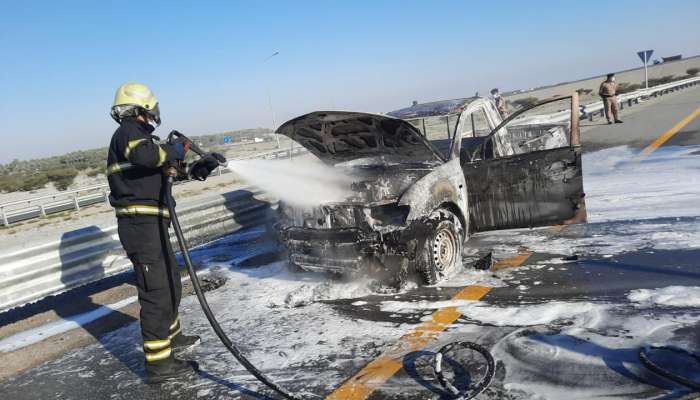 Vehicle fire doused in Oman