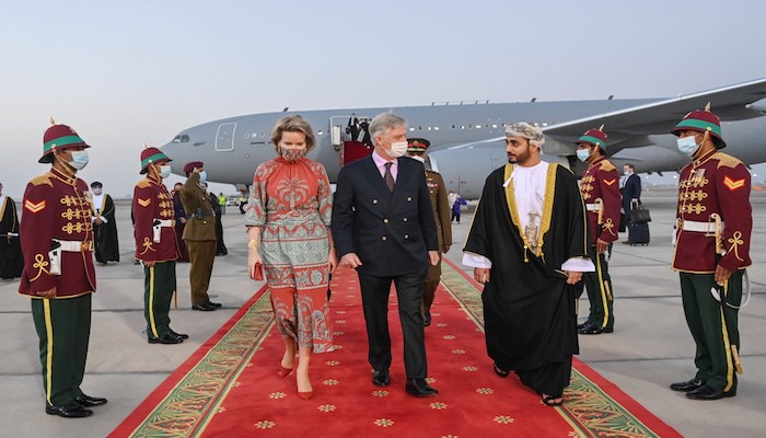 King and Queen of the Belgians arrive in Oman on official visit