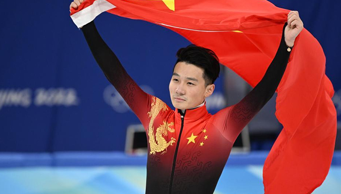 China's Ren Ziwei claims men's 1,000m short track speedskating gold at Beijing 2022