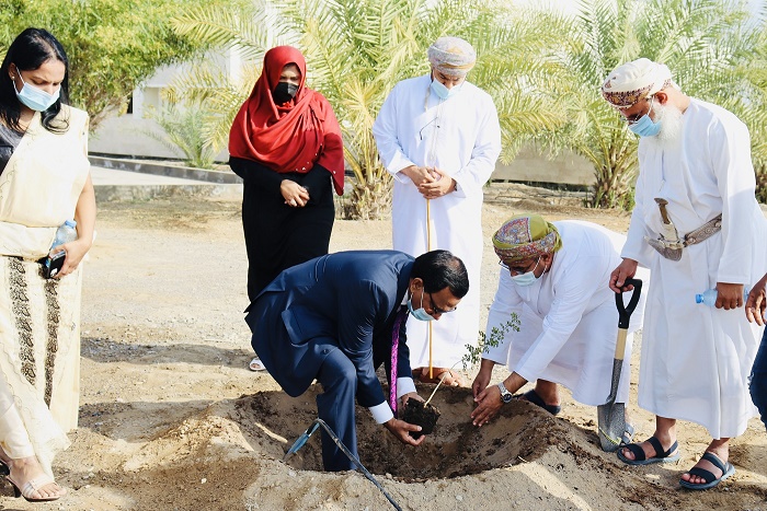 Envoy plants Sri Lankan fruit sapling in Muscat