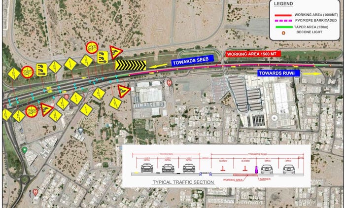 Sultan Qaboos street closed for maintenance