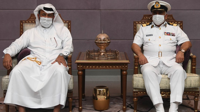 Qatari Emiri Naval Forces Commander arrives in Oman