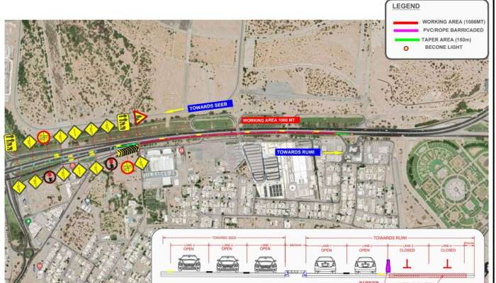 Sultan Qaboos Street to be temporarily closed for maintenance