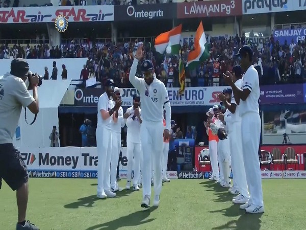 Team India gives Kohli guard of honour in batter's 100th Test