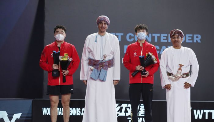 الصيني ليانج يتوج بطلا لمنافسات فردي الرجال ببطولة عمان الدولية التنافسية لكرة الطاولة لعام 2022