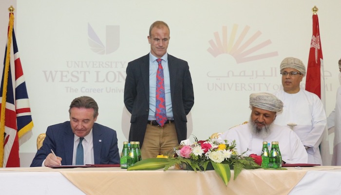 University of Buraimi signs MOU with University of West London