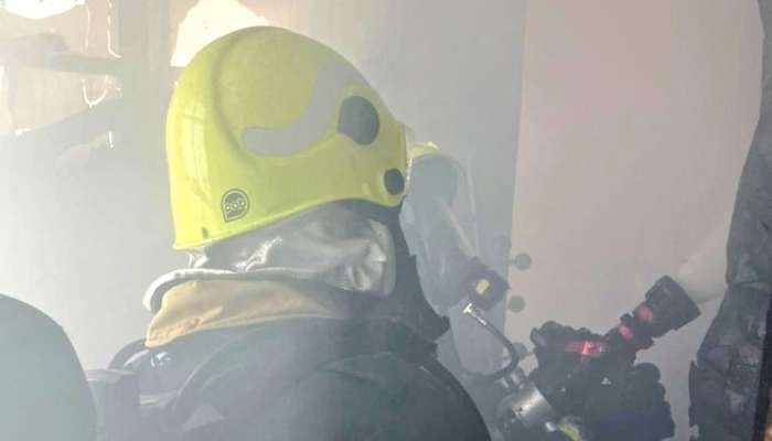 Firefighters extinguish fire at a house in Muscat Governorate