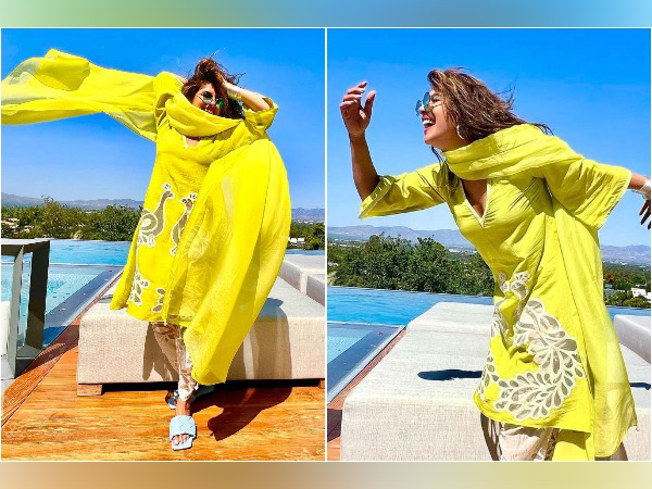 'Desi girl' Priyanka Chopra looks blissful in yellow kurta set, leaves netizens in awe
