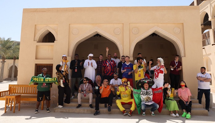 Football fans from across the world attend the FIFA World Cup Final Draw