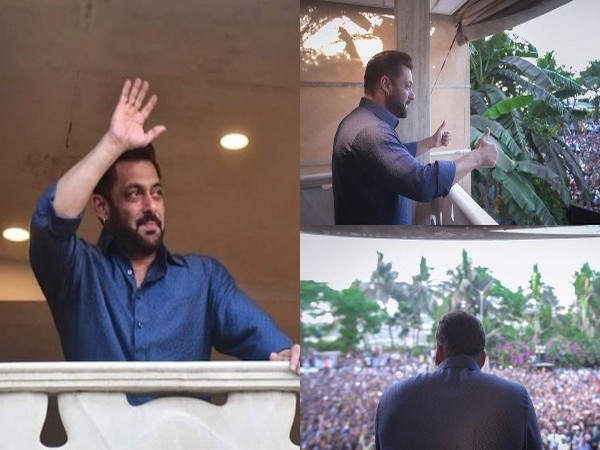 Salman Khan makes special Eid appearance for his fans gathered outside Galaxy Apartments