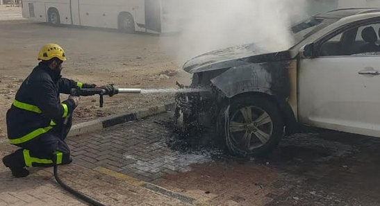 CDAA extinguishes vehicle fire in Dhofar