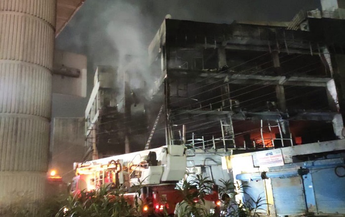 Over 20 people dead in fire at building near Delhi's Mundka metro station