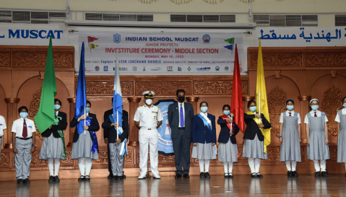 Young Leaders take charge as Junior Prefects at Indian School Muscat