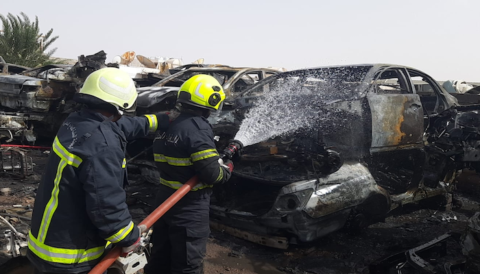 Automobile workshop fire doused