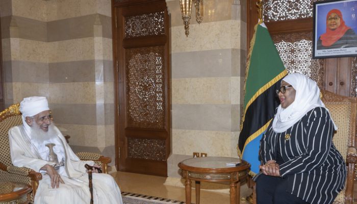 الرئيسة التنزانية تستقبل مفتي عام سلطنة عُمان