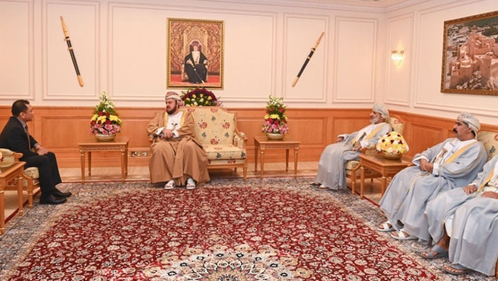 On behalf of HM the Sultan, HH Sayyid Asa’ad bids farewell to Ambassador of Brunei Darussalam