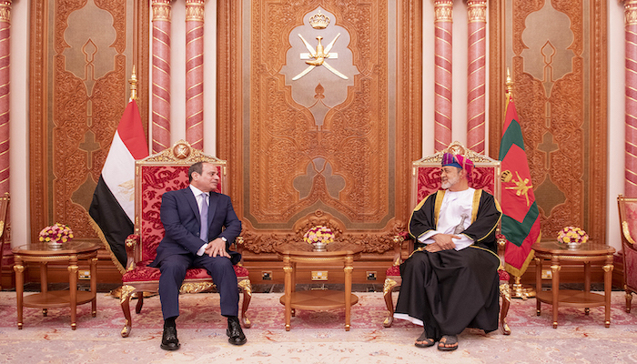 His Majesty hosts lunch in honour of Egyptian President