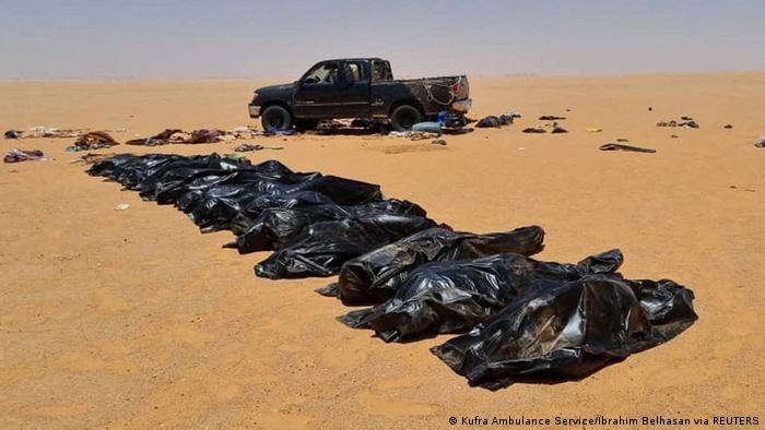 Libya: Twenty migrants 'die of thirst' in desert, 30 more missing in Mediterranean