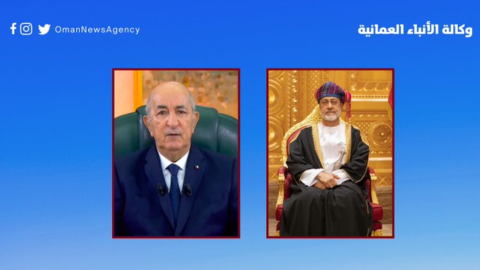 جلالة السلطان يهنئ الرئيس الجزائري
